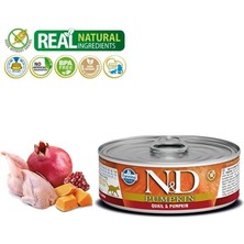 N&D Nd Balkabaklı Tahılsız Bıldırcın Etli Yetişkin Kedi Konservesi 80 gr