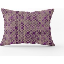 Cango Home Mor Kahverengi Modern Geometrik Desenli Dijital Baskı Kırlent Yastık Kılıfı - CGH495-3550 Çift Tarafı Baskılı