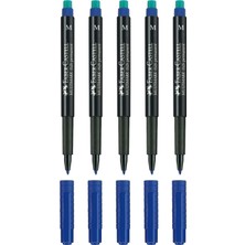 Faber-Castell Multimark 1525 M Asetat Kalemi 1.0 mm Mavi 5 Adet