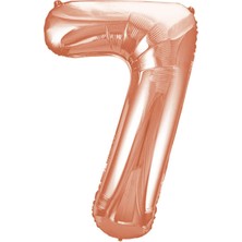 Best Parti Folyo Balon 34 Inç  80 cm 7 Rakam Rose Gold