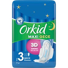 Orkid Maxi Gece 7 Adet Tekli Paket Hijyenik Ped