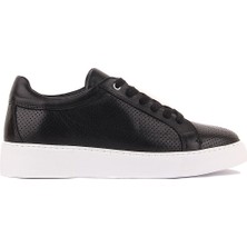 Sail Lakers - Siyah Deri Bağcıklı Erkek Sneaker