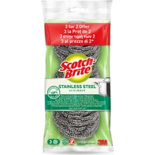 Scotch Brite Paslanmaz Çelik Ovma Teli 2+1