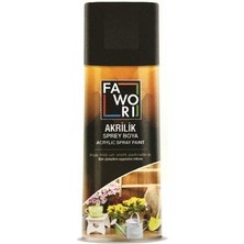 Fawori Akrilik Mat Siyah Sprey Boya RAL9005 400 ml