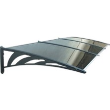 Yapısan Tf Standart 1.10 Kapı Üstü Pratik Sundurma 100 x 100 cm Ant. Gri Ayak 3mm Pmma Levha