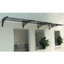 Yapısan Tf Standart 1.10 Kapı Üstü Pratik Sundurma 100 x 100 cm Ant. Gri Ayak 3mm Pmma Levha