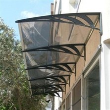 Yapısan Tf Standart 1.10 Kapı Üstü Pratik Sundurma 100 x 100 cm Ant. Gri Ayak 3mm Pmma Levha