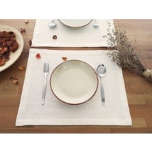 Emtory Home  6'lı Naturel Keten Amerikan Servisi