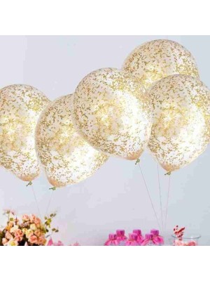 Bal10 Dünyası Konfetili Şeffaf Balon Seti