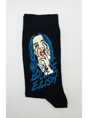 Köstebek Billie Eilish Blue Hair Unisex Çorap