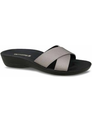 Ceyo Sıena-14 Kadın Terlik Ayakkabı 03227PLATIN