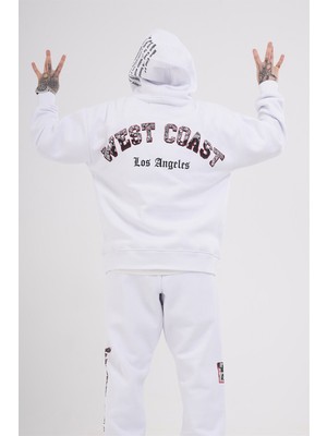 Ghetto Off Limits Westside Hoodie White