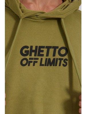 Ghetto Off Limits - Front Logo Printed Hoodie