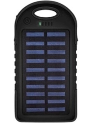Pazariz Solar Enerjili 10000 Mah Powerbank Akilli Telefon Taşinabilir Şarj Dolum Ünitesi 12 Power LED Işik white