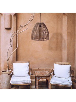 Rattan Avize Sarkıt Bambu  Cage