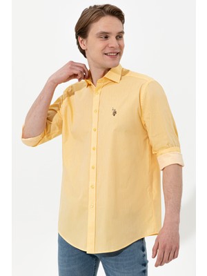 U.S. Polo Assn. Erkek Açık Sarı Gömlek