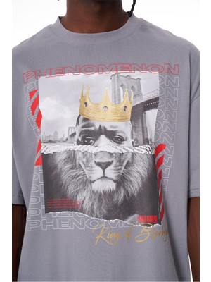 Ghetto Off Limits King Of Brooklyn Grey T-Shirt