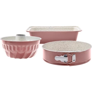 Retro 3 Parça Pembe Kek Kalıbı Seti