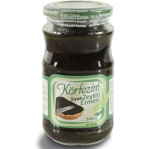 Korfezim Siyah Zeytin Ezmesi 340 gr (Cam Kavanoz)