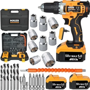 Brushless Matkap Metal Şanzıman Çift Akülü 24 Parça Set + Şarjlı Vidalama