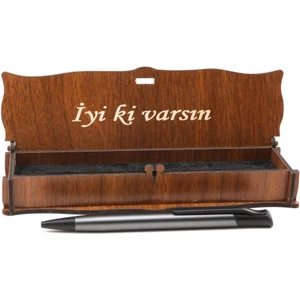 Kişiye Özel Ahşap Kutulu Tükenmez Kalem
