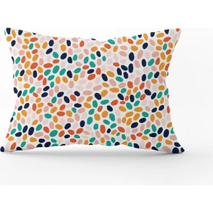 Cango Home Turuncu Yeşil Tropik Geometrik Desenli Dijital Baskılı Kırlent Kılıfı - CGH1046-3550 Çift Tarafı Baskılı