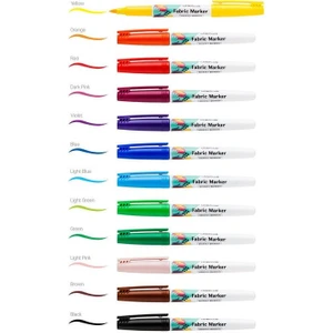Fabric Marker Kumaş Boyama Kalemi 12 Renk