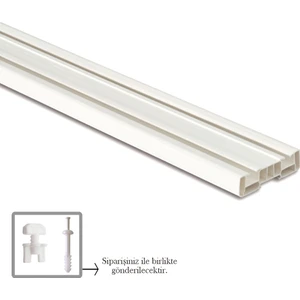 Okçu Kardeşler Yapı Market Perde Rayı Korniş 2 Raylı 2''li Korniş Uzunluk: 1 Metre