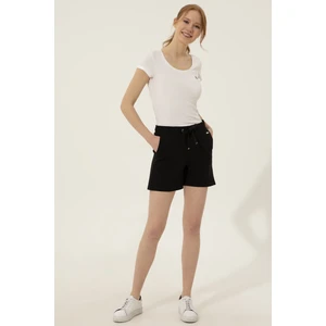 U.S. Polo Assn. Kadın Siyah Örme Şort 50253134-VR046