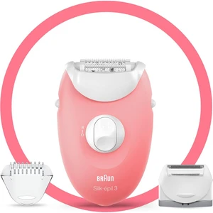 Silk-Épil 3 3277 Smartlight, 2 Hız Ayarı, Kablolu Epilatör / Pembe