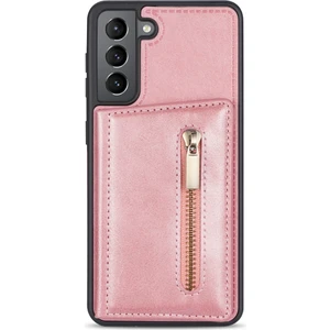 Samsung Galaxy S21 Fe Için Mıknatıs Zip Kart Yuvası Kılıf (Yurt Dışından)