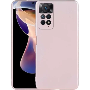 Tekno Grup Xiaomi Redmi Note 11 Pro 5g Kılıf Kamera Korumalı Mat Premium Silikon Kılıf Rose + Cam Ekran Koruyucu