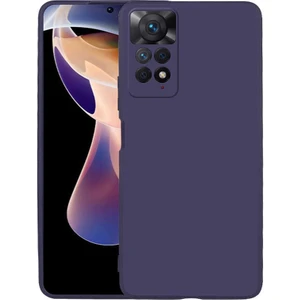 Tekno Grup Xiaomi Redmi Note 11 Pro 5g Kılıf Kamera Korumalı Mat Premium Silikon Kılıf Lacivert + Cam Ekran Koruyucu