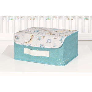 Mor Bebe Bebek Kapaklı Çamaşır Saklama Düzenleme 30X22X15 (Mavi)