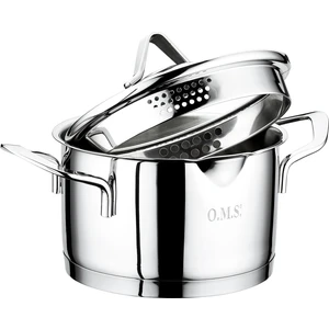 Oms Collection 2039 22 cm Dökme Ağız Çelik Tencere