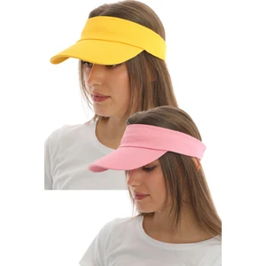 Elif İç Giyim Uv Koruyuculu Unisex Siperlikli Tenisci Şapka 2'li Set