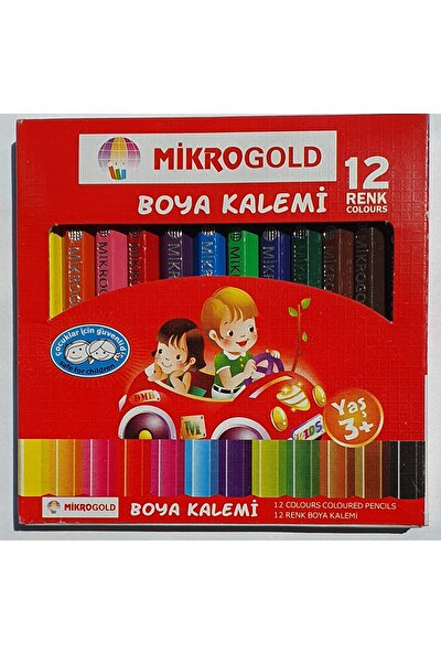 Mikro Gold 12 Renk Yarım Boy Kuru Boya Seti