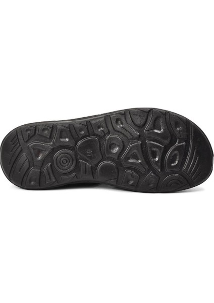 22245 Siyah Deri Önü Kapalı Erkek Sandalet indirimleri