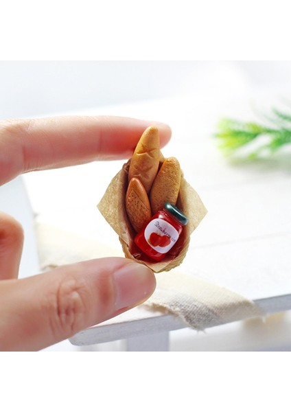 1:12 Kızlar Bebekler Sevimli Gıda Ekmek Sepeti Bebek Evi Dekor Için Set Set (Yurt Dışından)