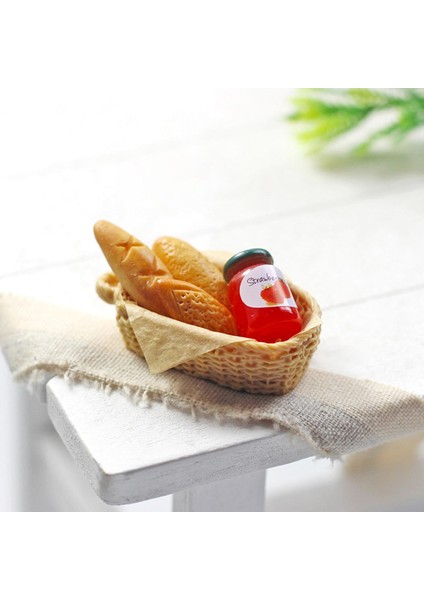 1:12 Kızlar Bebekler Sevimli Gıda Ekmek Sepeti Bebek Evi Dekor Için Set Set (Yurt Dışından)