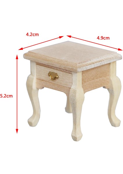 1/12 Dollhouse Yatak Odası Başucu Masa Ahşap Dıy Çocuk Odaları Çocuklar Için (Yurt Dışından) fiyatları