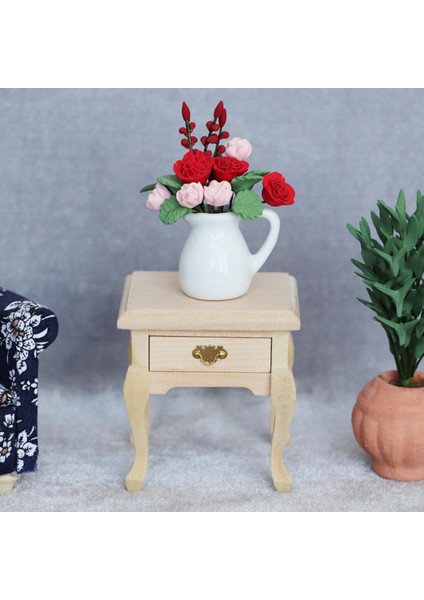 1/12 Dollhouse Yatak Odası Başucu Masa Ahşap Dıy Çocuk Odaları Çocuklar Için (Yurt Dışından) fırsatları