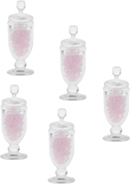 5 Adet Minyatür Dollhouse Şeker Jars Mini Şişeler Için 1:12 Açık Pembe (Yurt Dışından) indirimleri