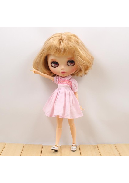 Blythe Pullip Azone Licca Bebekler Aksesuar Için El Yapımı Pembe Elbise Giysileri (Yurt Dışından)