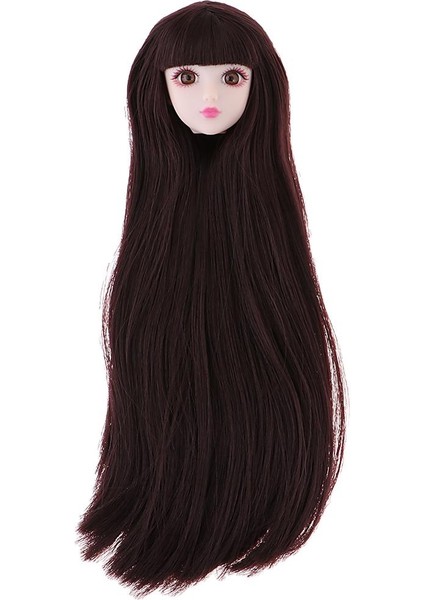 Kafa Sculpt ile Kahverengi Peruk ile 1/6 Bjd Xınyı Bebek Yedek Vücut Bölümü Dıy (Yurt Dışından)