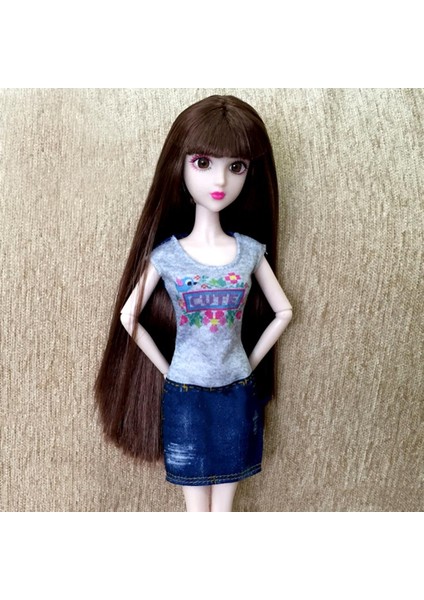 Kafa Sculpt ile Kahverengi Peruk ile 1/6 Bjd Xınyı Bebek Yedek Vücut Bölümü Dıy (Yurt Dışından) fiyatları