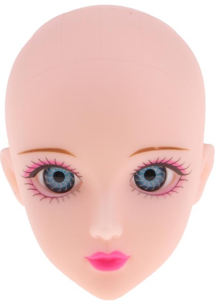 Kız Eklemli Kafa 1/6 Bjd Bebek Için Mavi Gözlü Heykel Oyma, Msd Accs (Yurt Dışından)