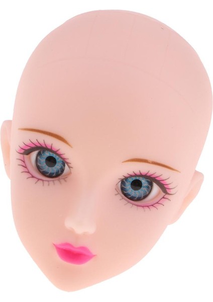 Kız Eklemli Kafa 1/6 Bjd Bebek Için Mavi Gözlü Heykel Oyma, Msd Accs (Yurt Dışından)