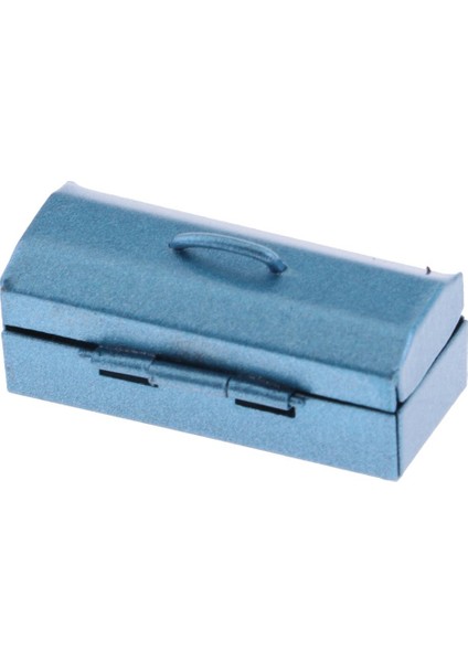 Mini Metal Alet Kutusu Kılıf Oyuncak 1/12 Ölçekli Minyatür Dollhouse Sahne Mavi (Yurt Dışından) modelleri