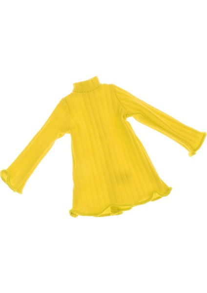 1/6 Moda Bebekler Aksesuarları Uzun Kollu Örgü Gömlek Jumper Elbise Sarı Için (Yurt Dışından)